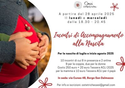 Incontro di Accompagnamento alla Nascita - Oasi Ostetriche aff. Acli Cuneo (CN)