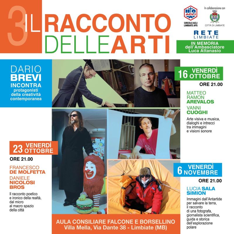 IL RACCONTO DELLE ARTI - PROGRAMMA - LIMBIATE (MI) - CIRCOLO ACLI LIMBIATE (MI)
