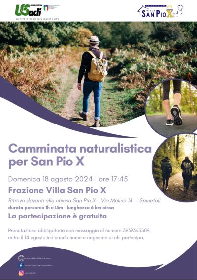 Camminata naturalistica per San Pio X - US Acli Marche