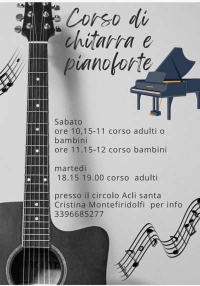 Corso di chitarra e pianoforte - Circolo Acli Montefiridolfi (FI)