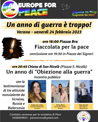 Fiaccolata per la Pace - Acli Verona (VR)