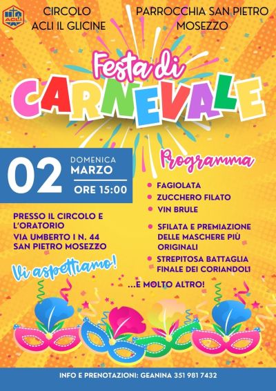Festa di Carnevale - Circolo Acli "Il Glicine" (NO)