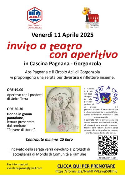 Invito a teatro con aperitivo - Circolo Acli Gorgonzola (MI)