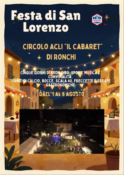FESTA DI SAN LORENZO - CIRCOLO ACLI "IL CABARET" DI GRONCHI (CN)
