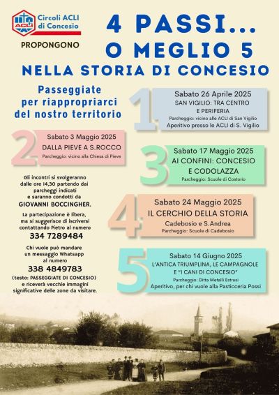 4 passi o meglio 5 nella storia di Concesio - Circolo Acli Concesio (BS)