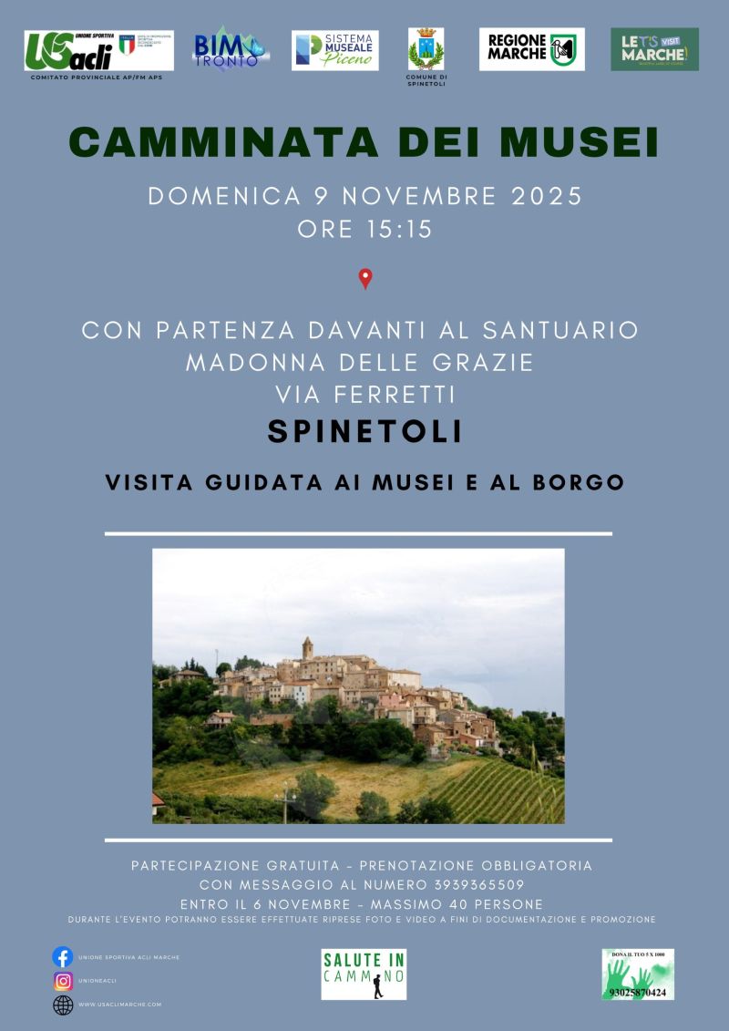 Camminata dei musei - Spinetoli (AP) - US Acli Marche