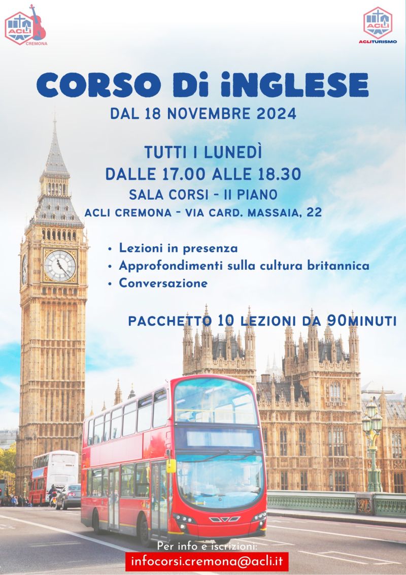 Corso di Inglese - Acli Cremona (CR)