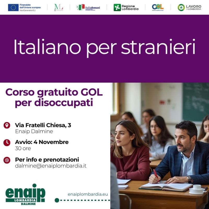 Italiano per stranieri - Dalmine (BG) - Enaip Dalmmine (BG)