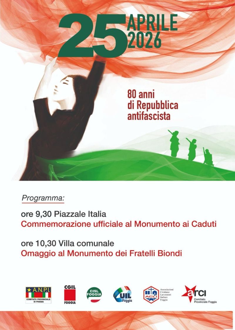 25 APRILE FESTA DELLA LIBERAZIONE - FOGGIA