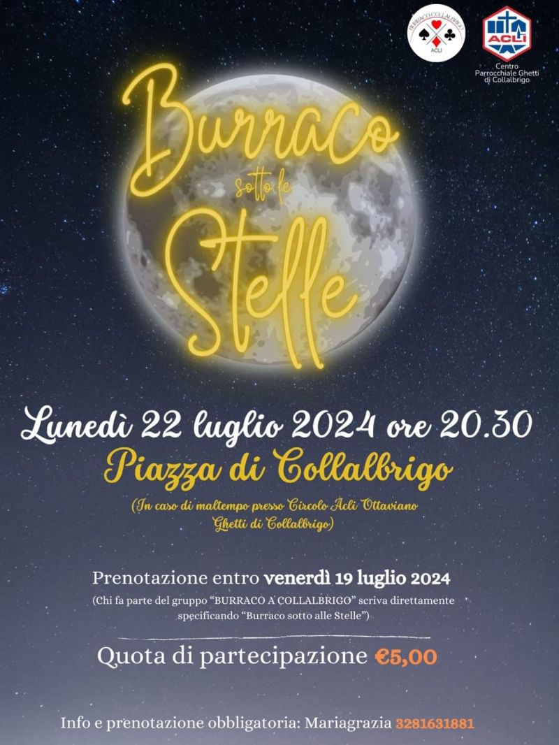 Burraco sotto le Stelle - Circolo Acli Collalbrigo (TV)