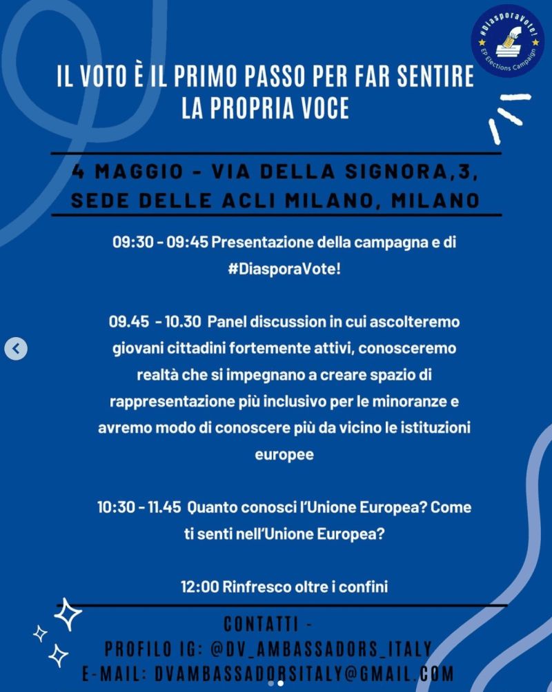 Dai margini al cuore dell&#039;Europa: La diaspora al voto: GA Milano (MI)
