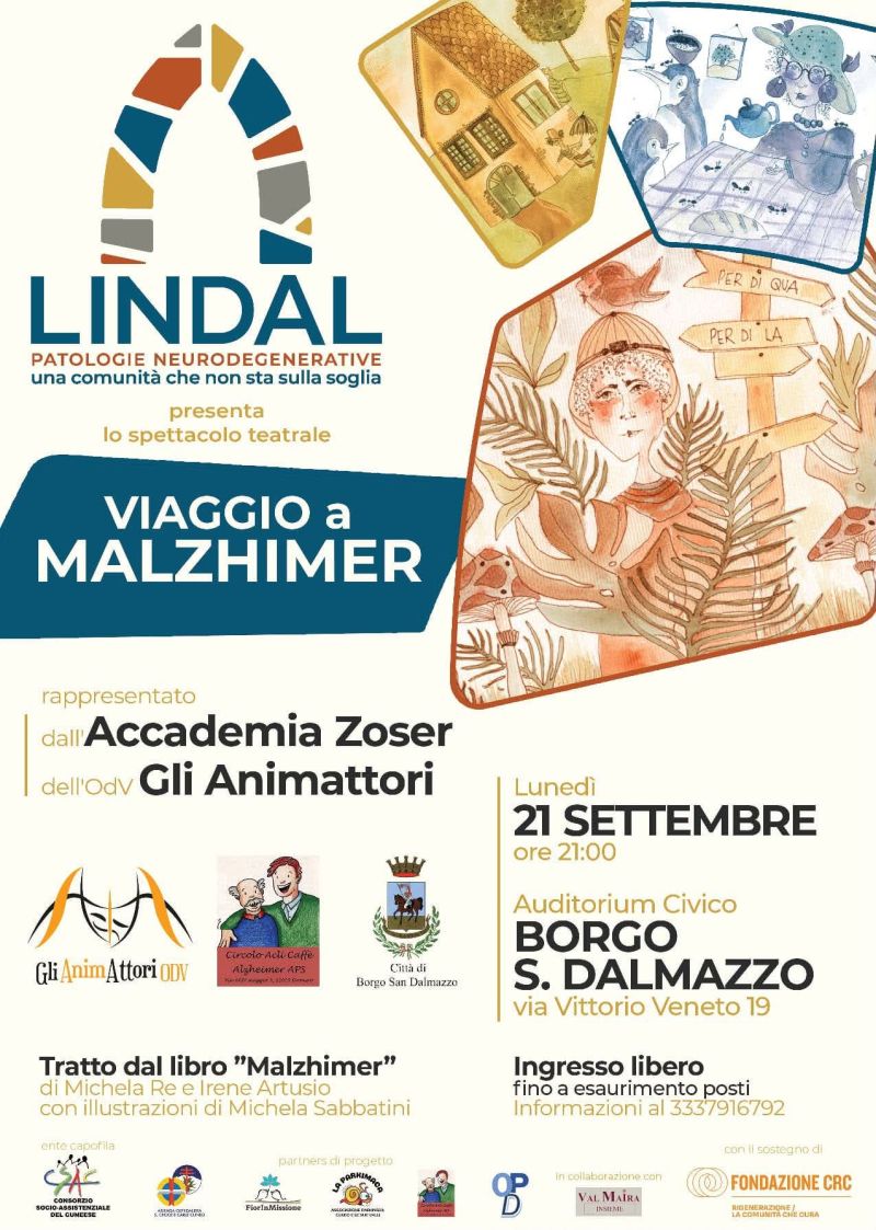 SPETTACOLO TEATRALE - VIAGGIO A MALZHIMER - BORGO S. DALMAZZO (CN) - CIRCOLO ACLI CAFFÈ AZLHEIMER DI DRONERO (CN)