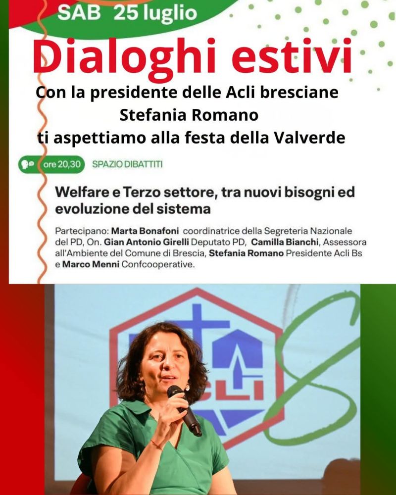 DIALOGHI ESTIVI - WELFARE E TERZO SETTORE - BRESCIA (BS) - ACLI BRESCIANE
