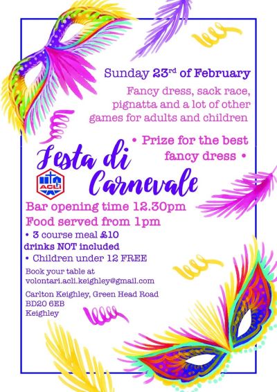 Festa di Carnevale - Circolo Acli Keighely (Inghilterra)