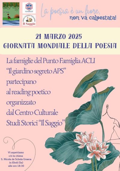 Giornata Mondiale della Poesia - Il Giardino Segreto e Acli Salerno (SA)