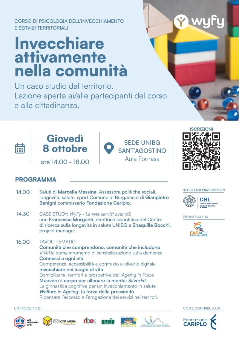 INVECCHIARE ATTIVAMENTE NELLA COMUNITA' - BERGAMO - FAP ACLI BERGAMO - ACLI BERGAMO