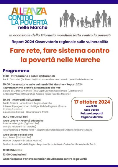 Fare rete, fare sistema contro la povertà nelle Marche - Acli Marche