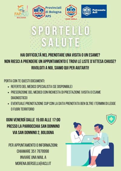 Sportello Salute - Bologna - Acli Bologna (BO)