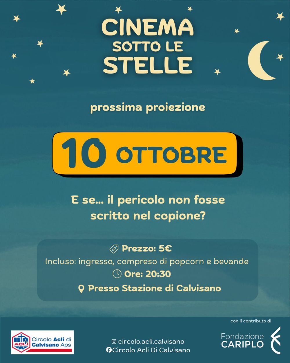 Cinema Sotto le Stelle - Calvisano (BS) - Circolo Acli Calvisano (BS)
