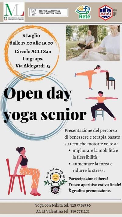 Open day yoga senior - Acli FVG e Circolo Acli San Luigi (TS)