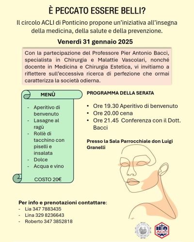 È peccato essere belli? - Circolo Acli Ponticino (AR)