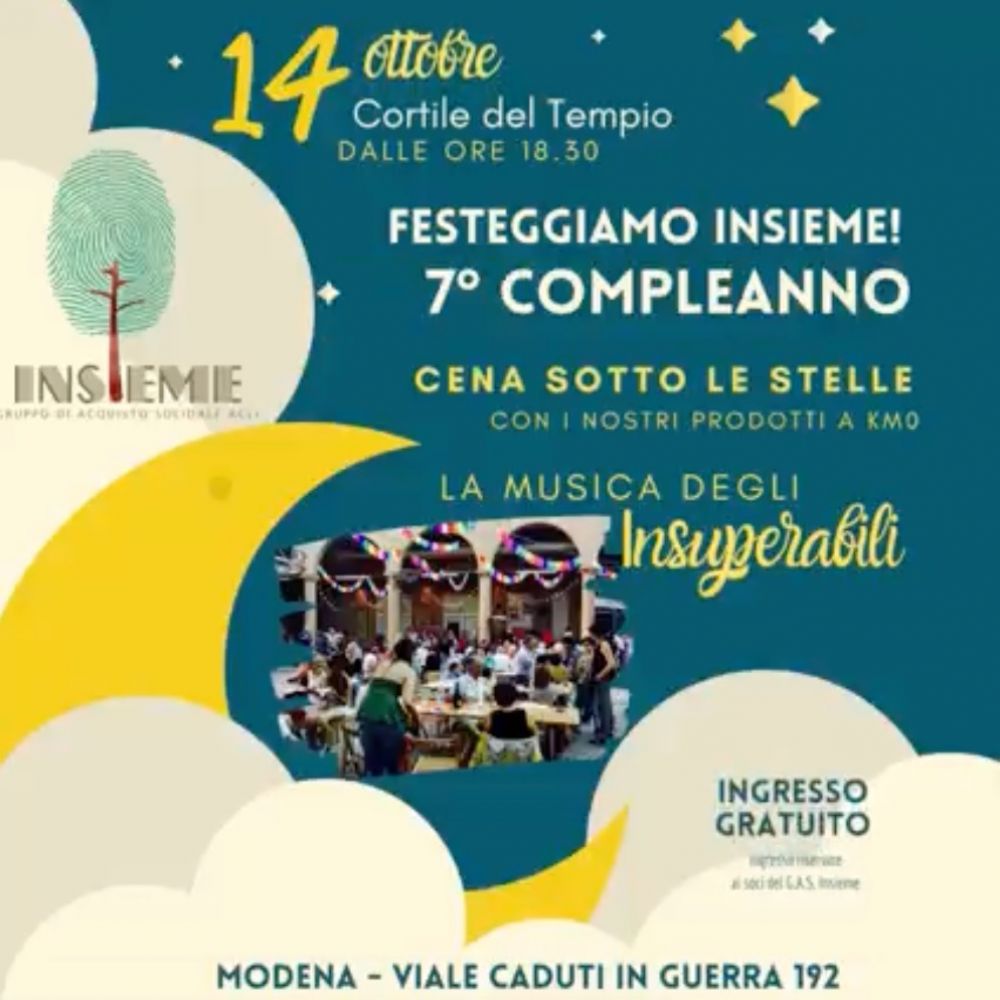 Festeggiamo insieme - GAS Insieme Acli (MO)