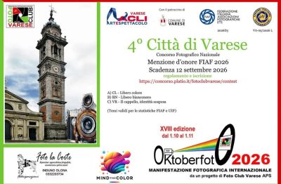 4° CITTA' DI VARESE - CONCORSO FOTOGRAFICO NAZIONALE - FOTO CLUB VARESE APS - ACLI ARTE E SPETTACOLO VARESE