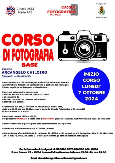 Corso di Fotografia Base - Circolo Acli Meda (MI)