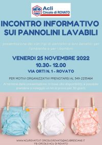 Incontro informativo sui pannolini lavabili - Circolo Acli di Rovato (BS)