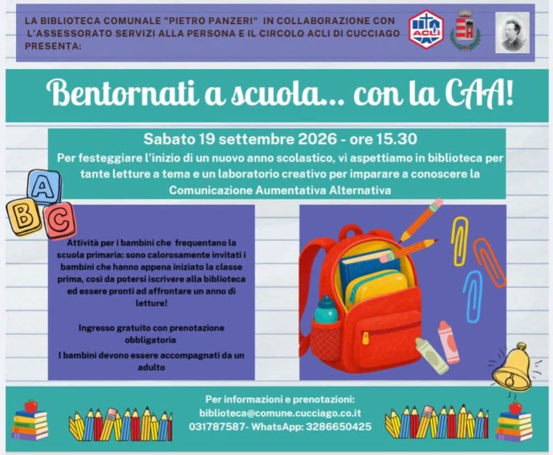 BENTORNATI A SCUOLA CON LA CAA - CUCCIAGO (CO) - CIRCOLO ACLI CUCCIAGO (CO)