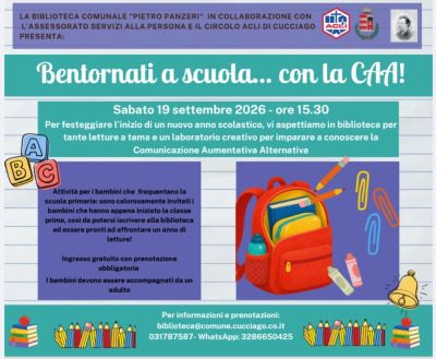 BENTORNATI A SCUOLA CON LA CAA - CUCCIAGO (CO) - CIRCOLO ACLI CUCCIAGO (CO)