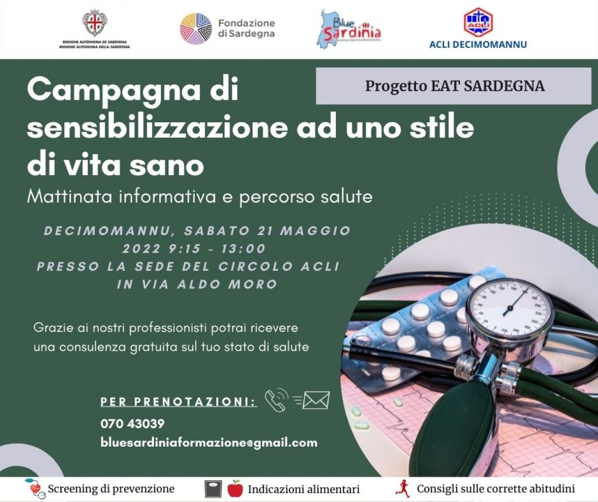 Campagna di sensibilizzazione ad uno stile di vita sano - Circolo Acli Decimomannu (CA)