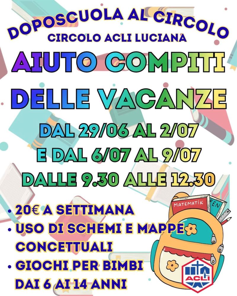 AIUTO COMPITI DELLE VACANZE - LUCIANA (PI)