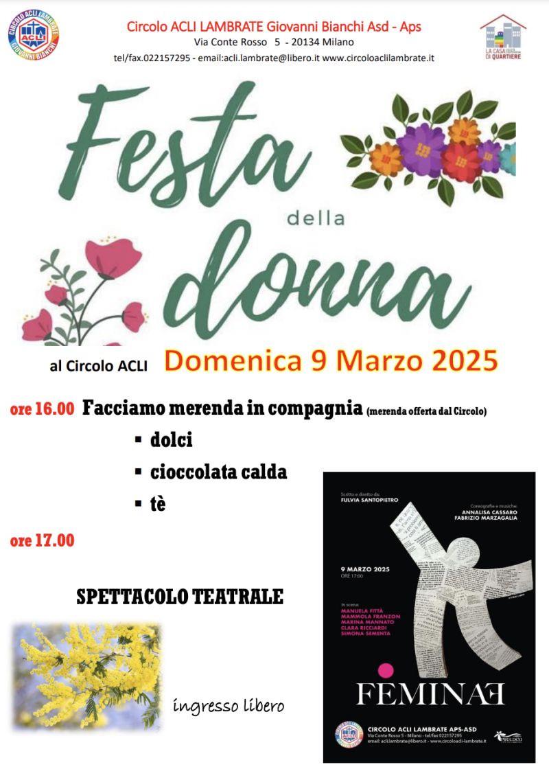 Festa della Donna - Circolo Acli Lambrate (MI)