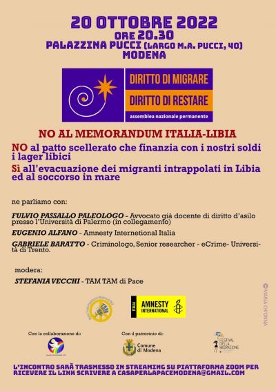 No al memorandum Italia-Libia - Acli Modena (MO)