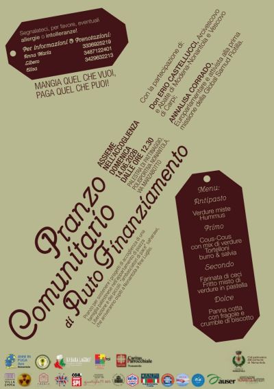 PRANZO COMUNITARIO - NONANTOLA (MO) - ANNI IN FUGA AFF. ACLI MODENA (MO)
