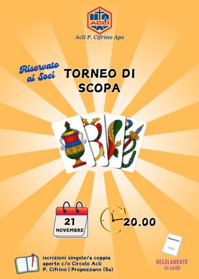 Torneo di scopa - Prepezzazno (SA) - Circolo Acli Cifrino (SA)