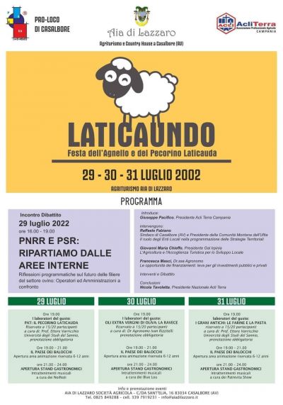 Laticaundo: Festa dell&#039;Agnello e del Pecorino Laticauda - Acli Terra Campania