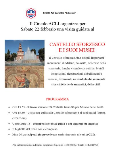 Castello Sforzesco e i suoi musei - Circolo Acli Corbetta (MI)