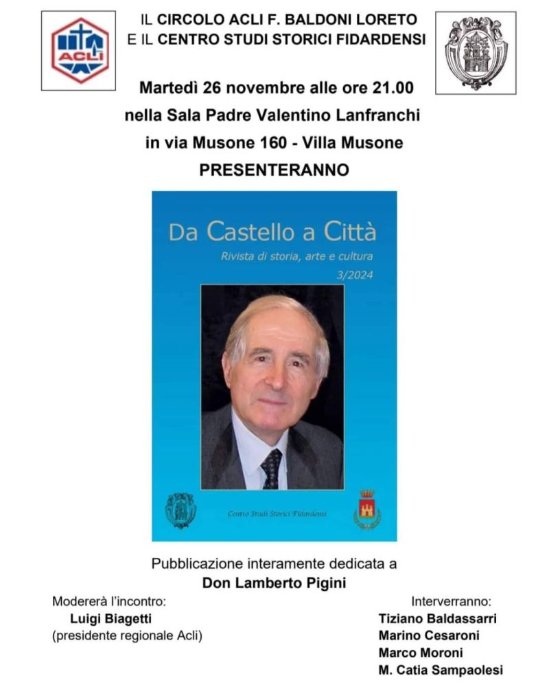 Presentazione "Da Castello a Città" - Circolo Acli Villa Musone (AN)