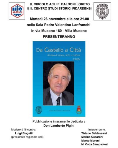 Presentazione "Da Castello a Città" - Circolo Acli Villa Musone (AN)