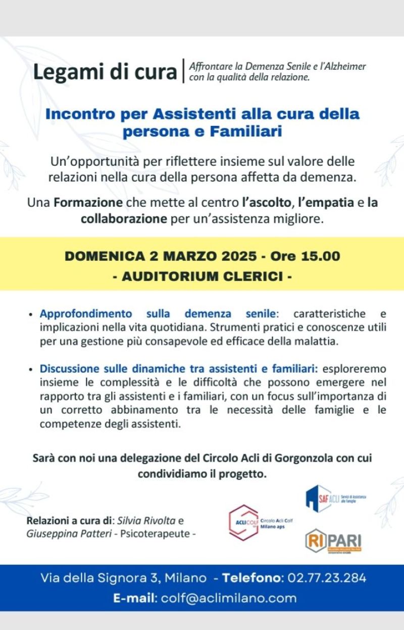 Legami di cura - Circolo Acli Legnano (MI)