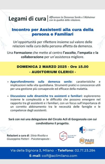 Legami di cura - Circolo Acli Legnano (MI)