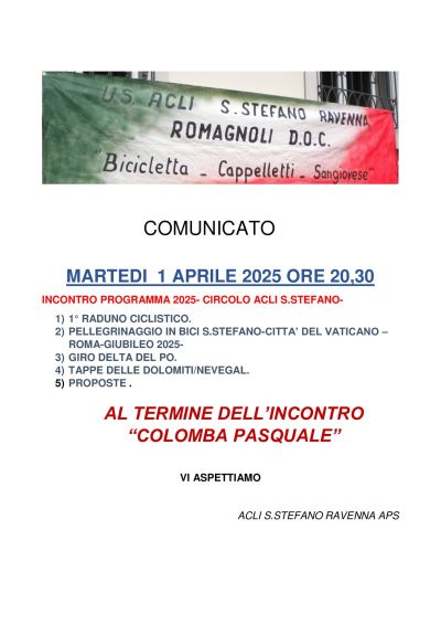 Incontro - Ravenna - Circolo Acli S. Stefano (RA)