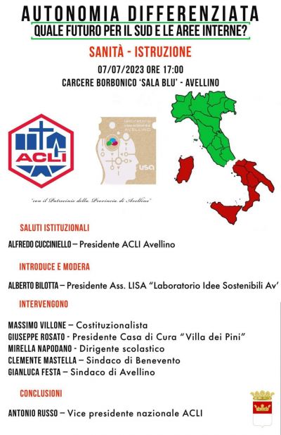 Autonomia differenziata - Acli Avellino (AV)