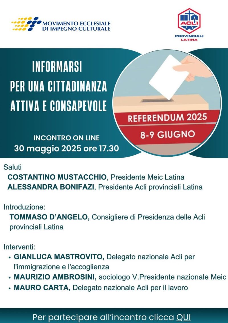 Informarsi per una cittadinanza attiva e consapevole - Acli Latina (Latina)