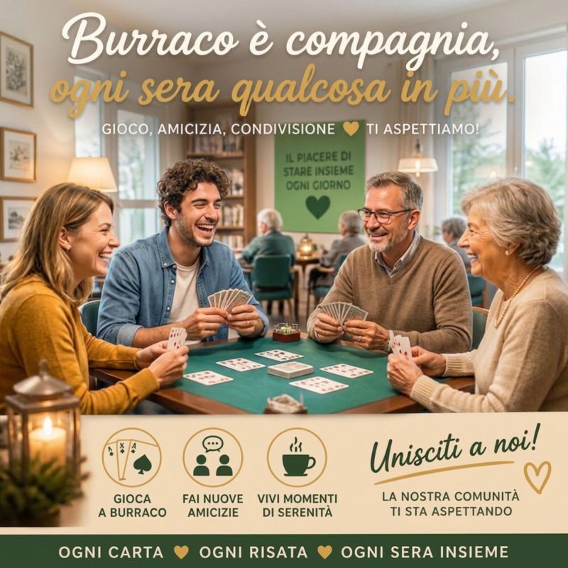 BURRACO È COMPAGNIA, OGNI SERA QUALCOSA IN PIÙ - DA MARTEDÌ 13 OTTOBRE - UNISCITI A NOI! - CORDOVADO (PN) - CIRCOLO ACLI VILLA MAINARDI CORDOVADO (PN)