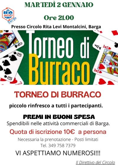 Torneo di Burraco - Circolo Acli Barga (LU)
