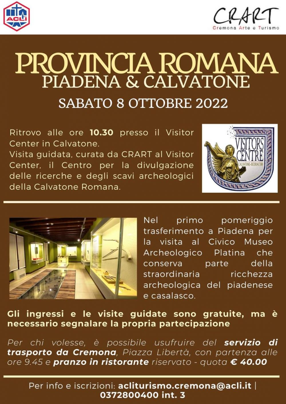 Provincia romana: Piadena &amp; Calvatone - Acli Cremona (CR)