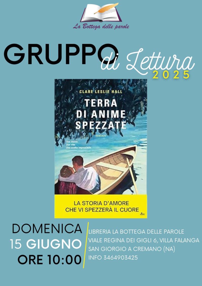 Gruppo di lettura 2025: Terra di anime spezzate - Bottega delle parole aff. Acli Napoli (NA)